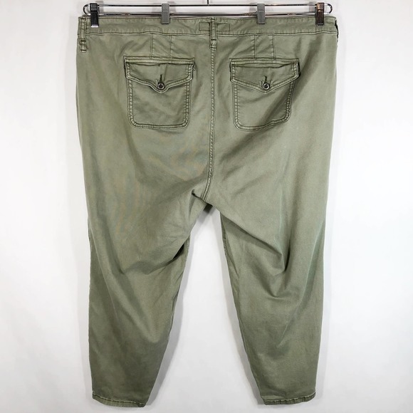 Torrid Plus Size 26 Jeans Green Cropped Ankle Skinny Pockets‎ Stretch 861 - Picture 2 of 8